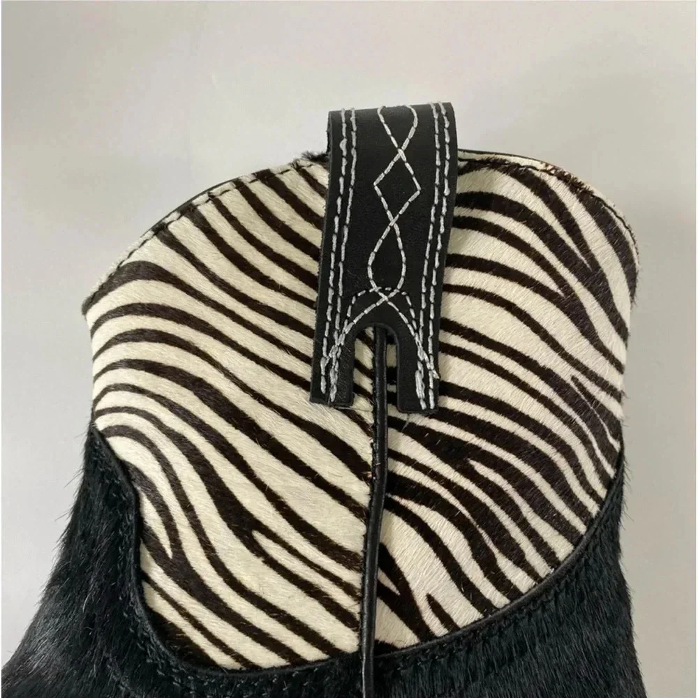 New Dan Post Dingo Safari Cowboy Boots Sneaker Leather Zebra western safari boho